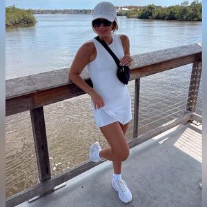 Vuori Topspin Tennis Dress in White